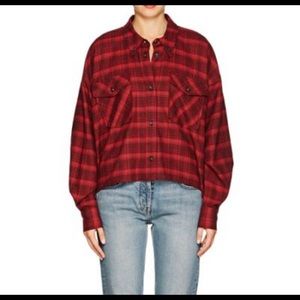 Isabel Marant Red Plaid oversized top - SIZE 38 FR